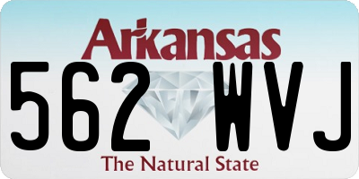 AR license plate 562WVJ
