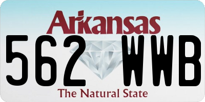 AR license plate 562WWB