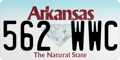 AR license plate 562WWC