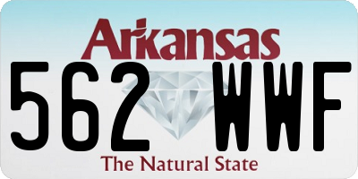 AR license plate 562WWF