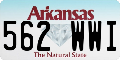 AR license plate 562WWI