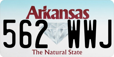 AR license plate 562WWJ