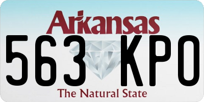AR license plate 563KPO