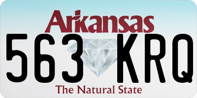 AR license plate 563KRQ