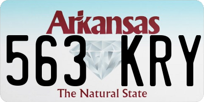 AR license plate 563KRY