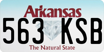 AR license plate 563KSB