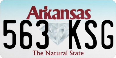 AR license plate 563KSG