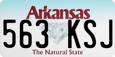 AR license plate 563KSJ
