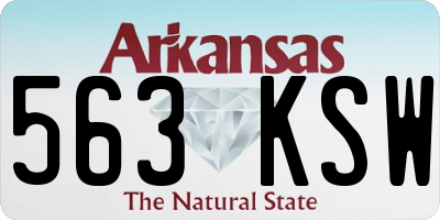 AR license plate 563KSW