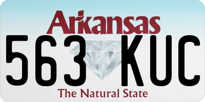 AR license plate 563KUC