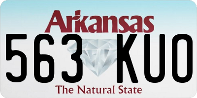 AR license plate 563KUO