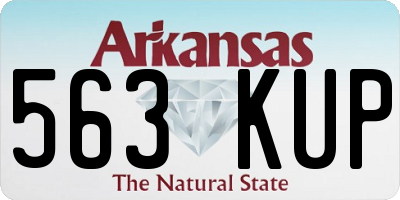 AR license plate 563KUP