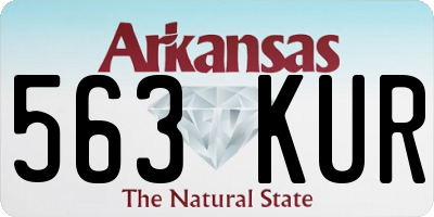 AR license plate 563KUR