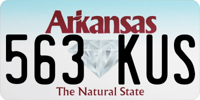 AR license plate 563KUS