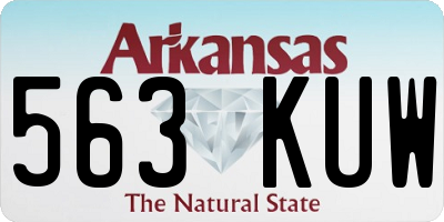 AR license plate 563KUW
