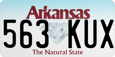 AR license plate 563KUX