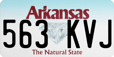 AR license plate 563KVJ