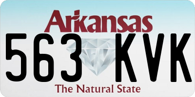 AR license plate 563KVK