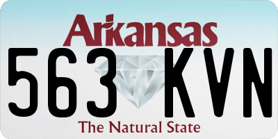 AR license plate 563KVN
