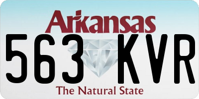 AR license plate 563KVR