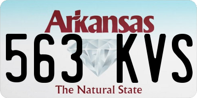 AR license plate 563KVS