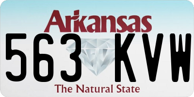 AR license plate 563KVW