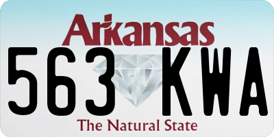 AR license plate 563KWA