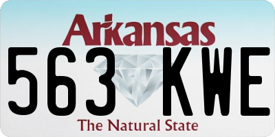 AR license plate 563KWE