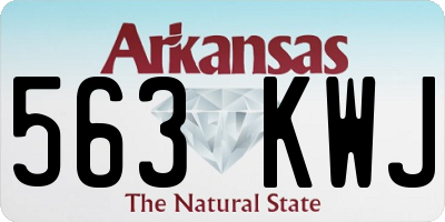 AR license plate 563KWJ