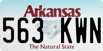 AR license plate 563KWN