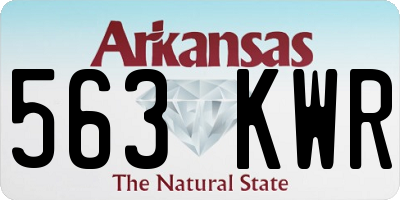AR license plate 563KWR