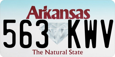 AR license plate 563KWV