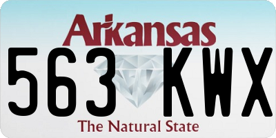 AR license plate 563KWX