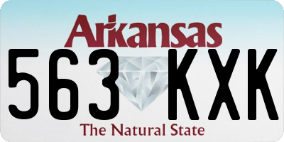 AR license plate 563KXK