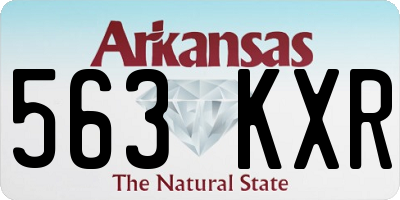 AR license plate 563KXR