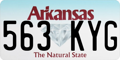 AR license plate 563KYG