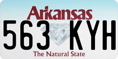 AR license plate 563KYH