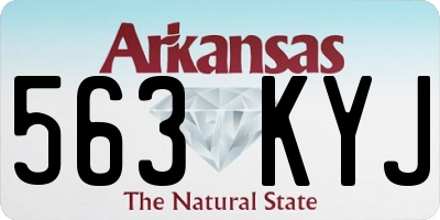 AR license plate 563KYJ