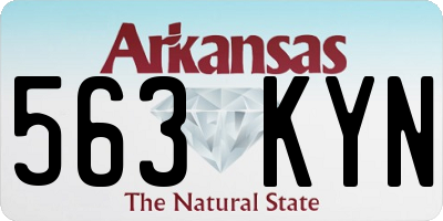 AR license plate 563KYN