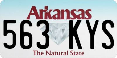 AR license plate 563KYS