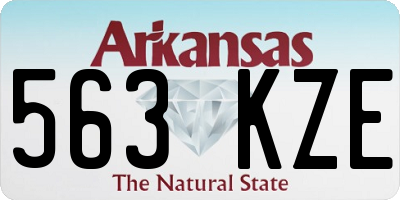 AR license plate 563KZE