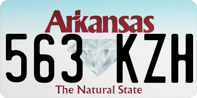 AR license plate 563KZH
