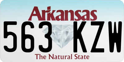 AR license plate 563KZW
