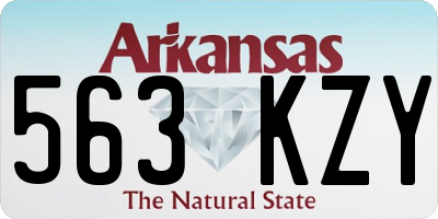 AR license plate 563KZY