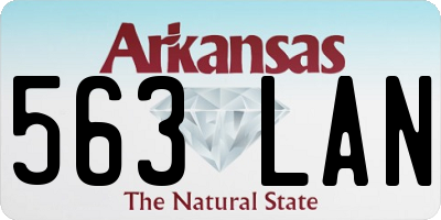 AR license plate 563LAN