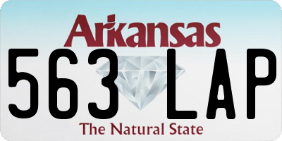 AR license plate 563LAP