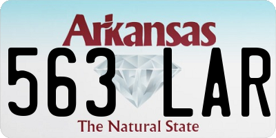 AR license plate 563LAR