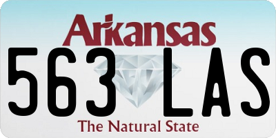 AR license plate 563LAS