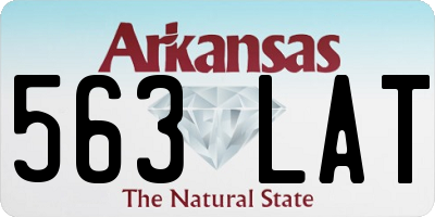 AR license plate 563LAT