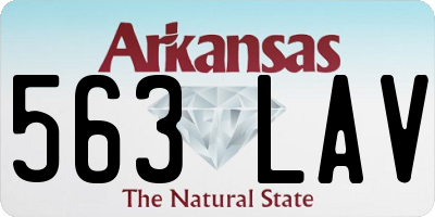 AR license plate 563LAV